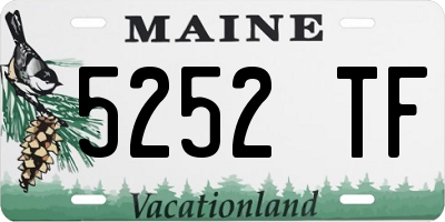 ME license plate 5252TF