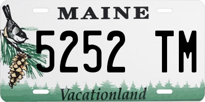 ME license plate 5252TM