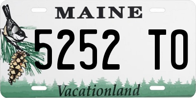 ME license plate 5252TO