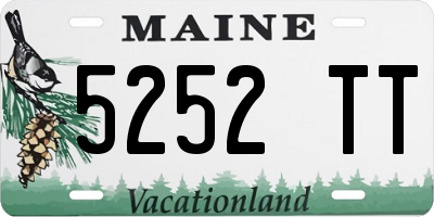 ME license plate 5252TT