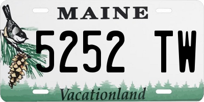 ME license plate 5252TW