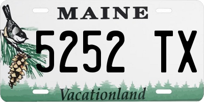 ME license plate 5252TX