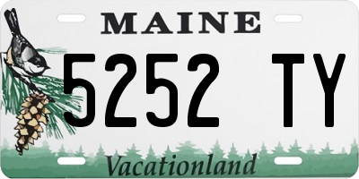 ME license plate 5252TY
