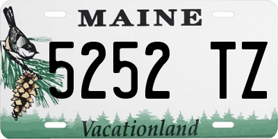 ME license plate 5252TZ