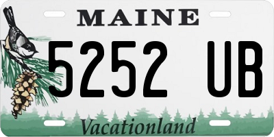 ME license plate 5252UB