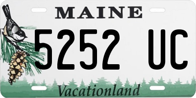 ME license plate 5252UC