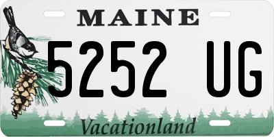 ME license plate 5252UG