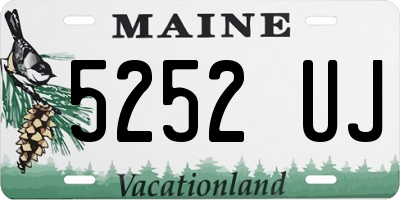 ME license plate 5252UJ