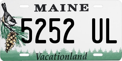 ME license plate 5252UL