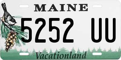 ME license plate 5252UU