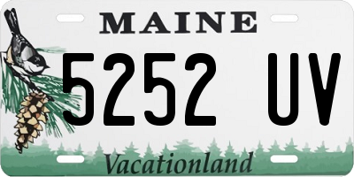 ME license plate 5252UV