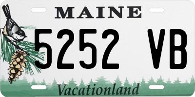 ME license plate 5252VB
