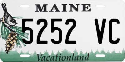ME license plate 5252VC
