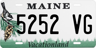 ME license plate 5252VG