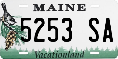 ME license plate 5253SA