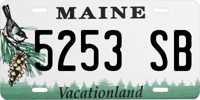 ME license plate 5253SB