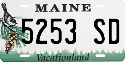 ME license plate 5253SD