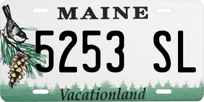 ME license plate 5253SL