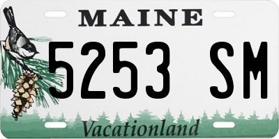 ME license plate 5253SM