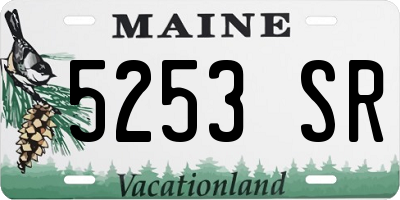 ME license plate 5253SR