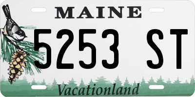 ME license plate 5253ST
