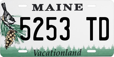 ME license plate 5253TD