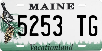 ME license plate 5253TG