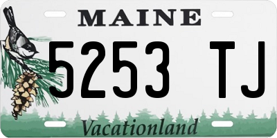 ME license plate 5253TJ