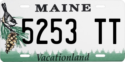 ME license plate 5253TT