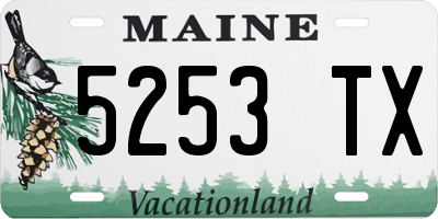 ME license plate 5253TX