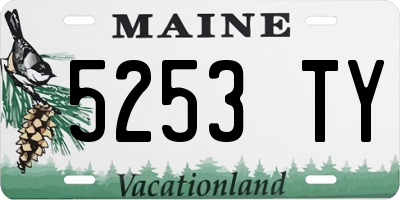 ME license plate 5253TY