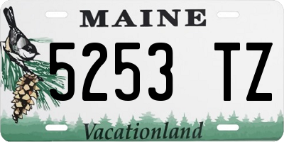 ME license plate 5253TZ