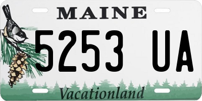 ME license plate 5253UA