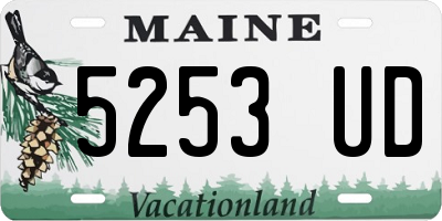 ME license plate 5253UD