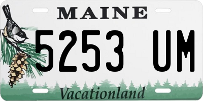 ME license plate 5253UM