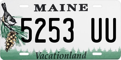 ME license plate 5253UU