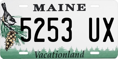 ME license plate 5253UX