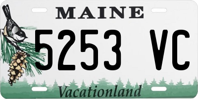 ME license plate 5253VC