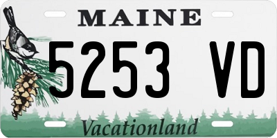 ME license plate 5253VD