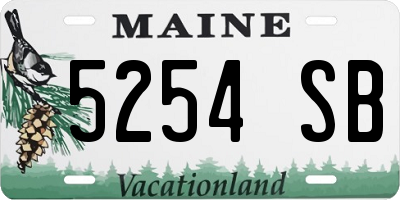 ME license plate 5254SB