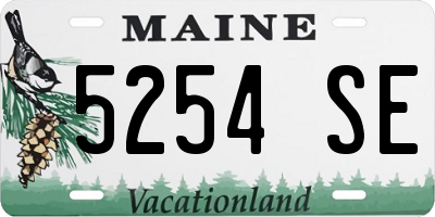 ME license plate 5254SE