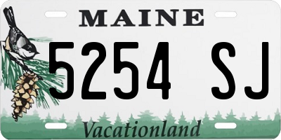 ME license plate 5254SJ