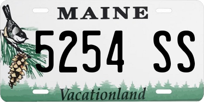 ME license plate 5254SS