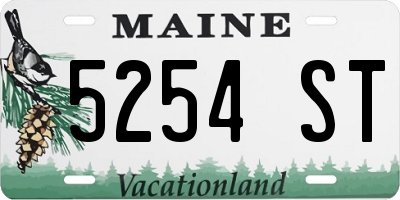 ME license plate 5254ST