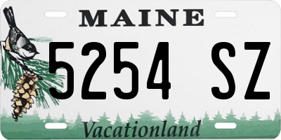 ME license plate 5254SZ