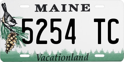 ME license plate 5254TC