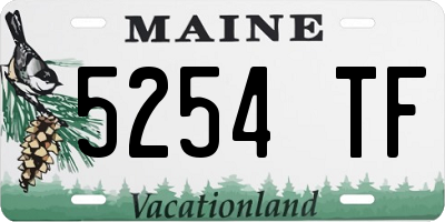 ME license plate 5254TF