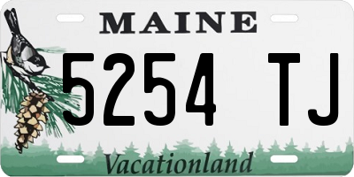 ME license plate 5254TJ