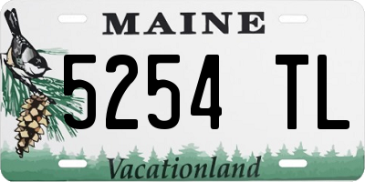 ME license plate 5254TL