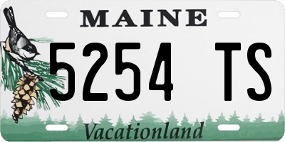 ME license plate 5254TS